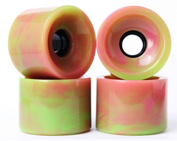 Pink/Green Swirl Wheels